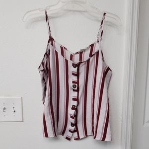 Button Down Cropped Tank